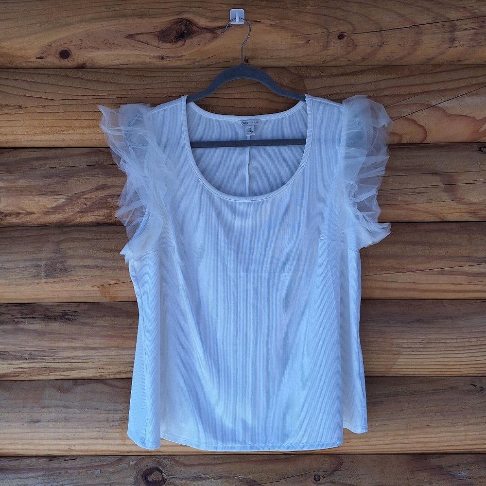 Swoop Neck Ruffle Blouse - Picture 9 of 11